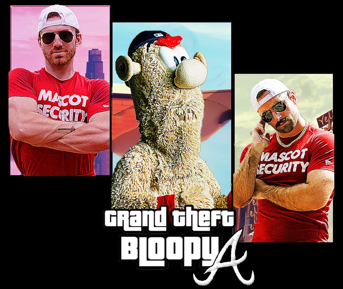 BlooperBraves's tweet photo. All-Star Mascot: Blooper

All-Star Mascot Security: Qui Gon Gym &amp; Johnny Tortellini

Tomorrow, we take LA. https://t.co/0uUnbiRcl8
