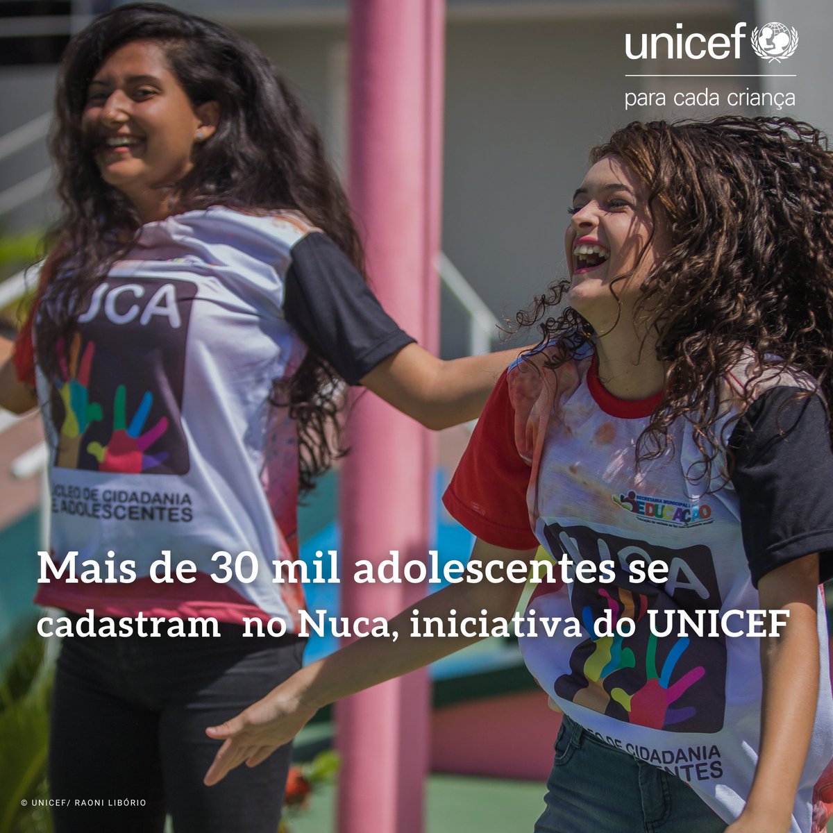 unicefbrasil's tweet photo. Nos 2.023 municípios que participam do Selo UNICEF, mais de 30 mil adolescentes estão organizados nos núcleos de cidadania de adolescentes (os Nucas) para discutir e propor soluções coletivas, garantindo a presença em espaços de decisão da gestão pública. https://t.co/5UBtn6BNNY