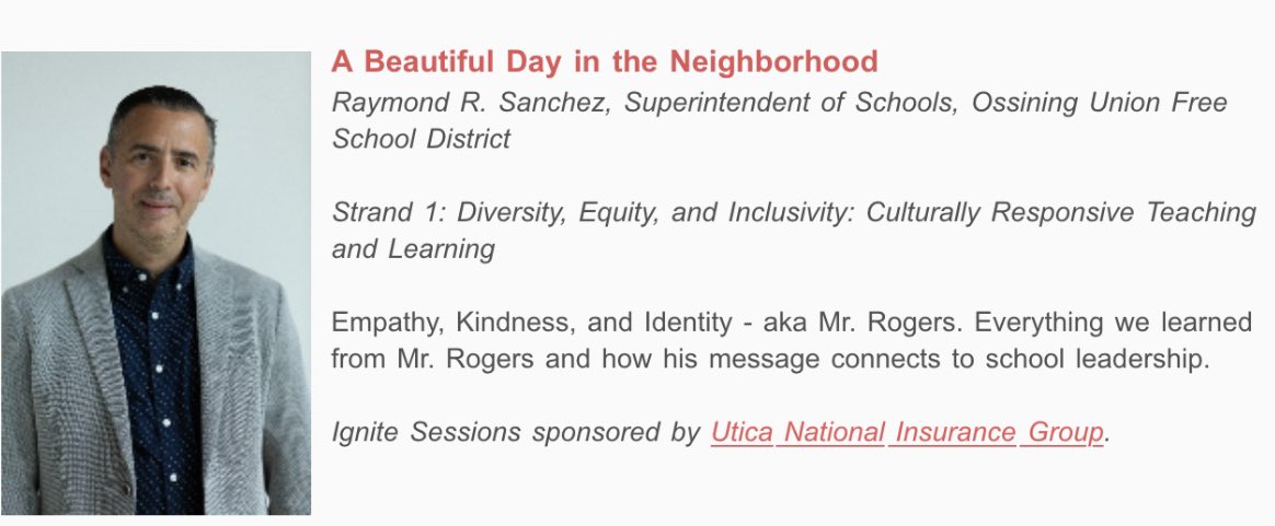 reneegargano's tweet photo. Together We Rise @NYSchoolSupts So proud to see Dr. Ray Sanchez in this all star lineup. Every day is a beautiful day in Ossining! The enduring influence of https://t.co/QjXQcVOJTj; a winning formula! #LeadershipMatters @OssiningSup @OssiningSchools @Mville_College https://t.co/G5zAvGPHbZ