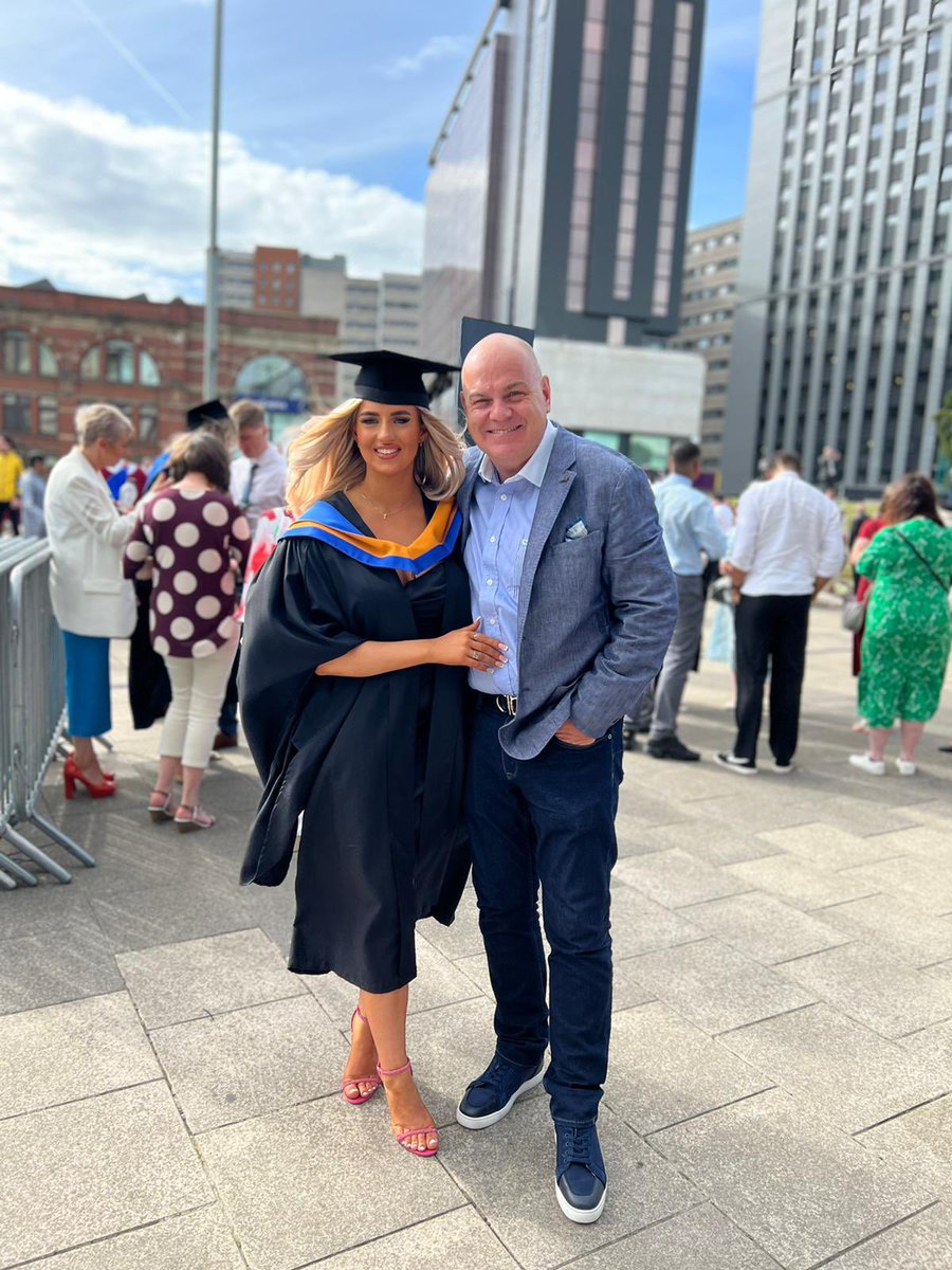 Richo1963's tweet photo. What a proud day ….. well done Olivia an amazing achievement obtaining your degree from @leedsbeckett #graduation @OliviaKateR https://t.co/seKgN18ksA