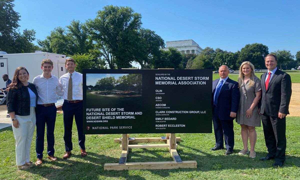 ClarkBuilds's tweet photo. Today, Clark Construction Group ceremoniously broke ground on the National Desert Storm and Desert Shield Memorial in Washington, DC.
Clark is humbled to be a small part of such an important and impactful project. #ClarkBuildsDC https://t.co/elqY4t8tDw