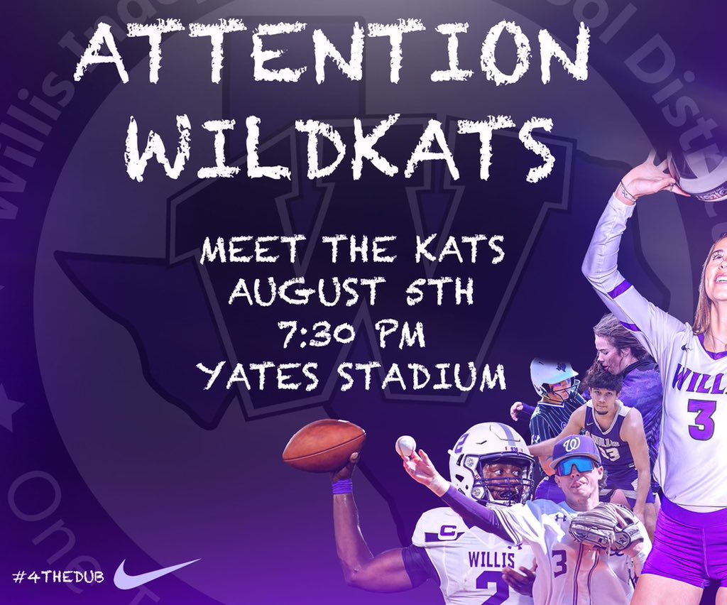 NEW TIME FOR MEET THE KATS! 

Start time has been pushed back to 7:30 pm!