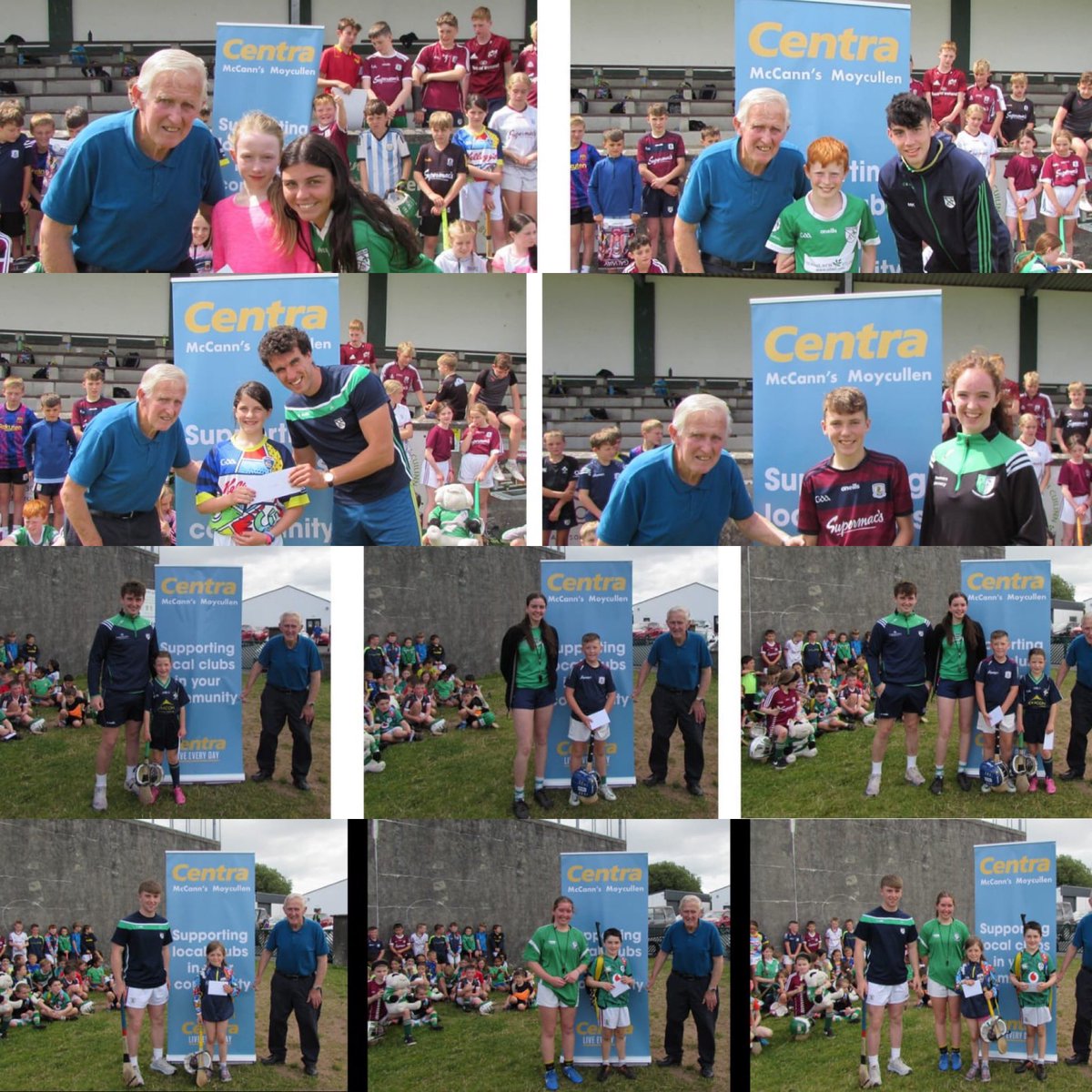 Our Club President presenting prizes to some of our hurlers and camogie players at our camp today. Thanks to @WildlandsGalway and @toycornermoycullen