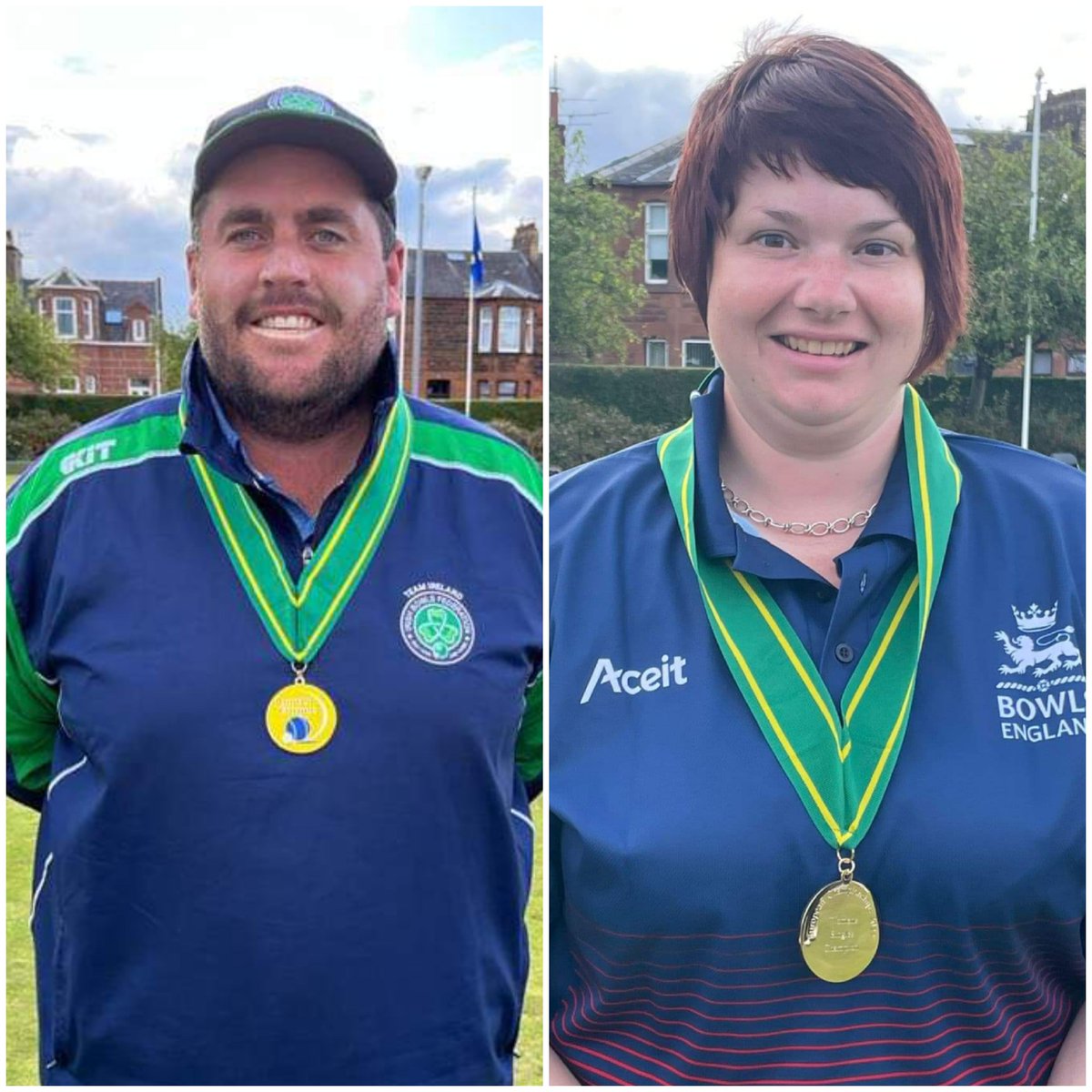 EUROPEAN CHAMPIONSHIPS 

England's Stef Branfield and Ireland's Gary Kelly secured gold in the <a href="/BowlsEuropeLtd/">Bowls Europe Ltd 🌍</a> singles championships - both adding to gold medals they won earlier in the week in the women's pairs and men's triples respectively.