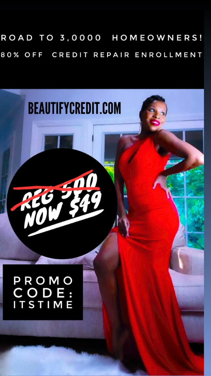 BeautifyCredit's tweet photo. I've created over 2k homeowners.. let's make it 3k! #BeastMode #Ceo #Homeowner #CreditRepair #BeautifyCredit #DrDerrickaHarwell https://t.co/DpdlnyFpM3