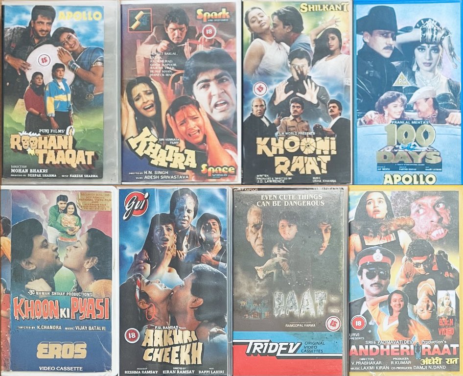 The_Retro_Singh's tweet photo. Currently got these mega rare Bollywood Horror movies for sale on VHS. Auctions end in less than 20 mins (14/07/22). Click the link to bid 👍🏽

https://t.co/3lMQqMdx2K

#Bollywood #BollywoodVHS #VHS #BollywoodHorror #VHSForSale #Movie #Horror #Fantasy #Scary https://t.co/izslnFbjbR