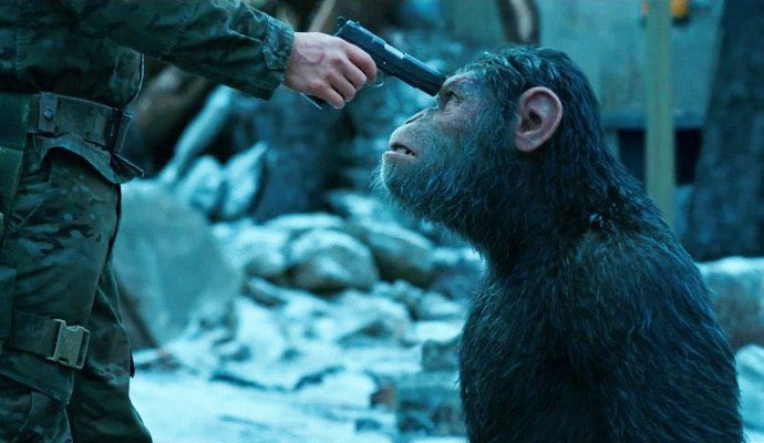 DiscussingFilm's tweet photo. 5 years ago today, ‘WAR FOR THE PLANET OF THE APES’ released in theaters. https://t.co/CfUL5BkTX3