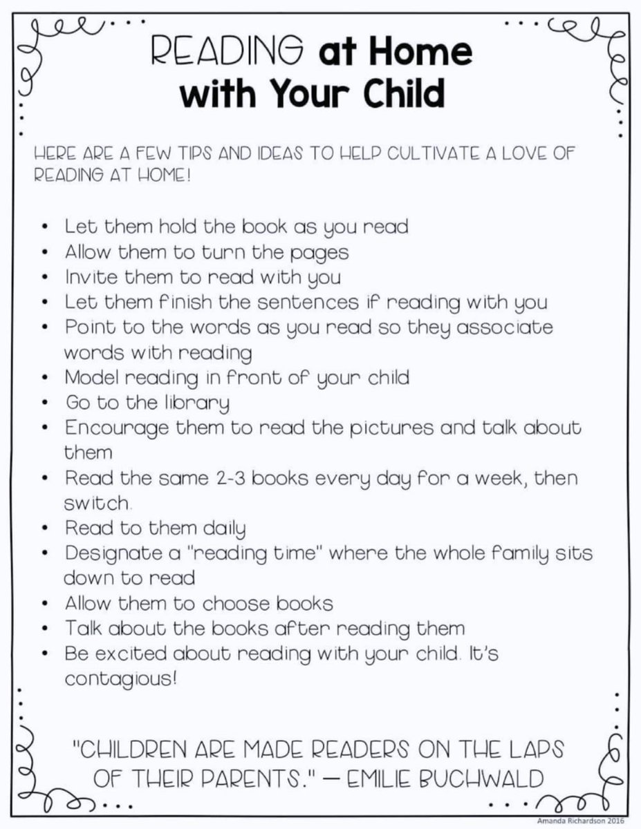 sharonmdraper's tweet photo. These are great ideas to help kids cultivate a love of reading at home. 📚 https://t.co/BIt6xAwXOK