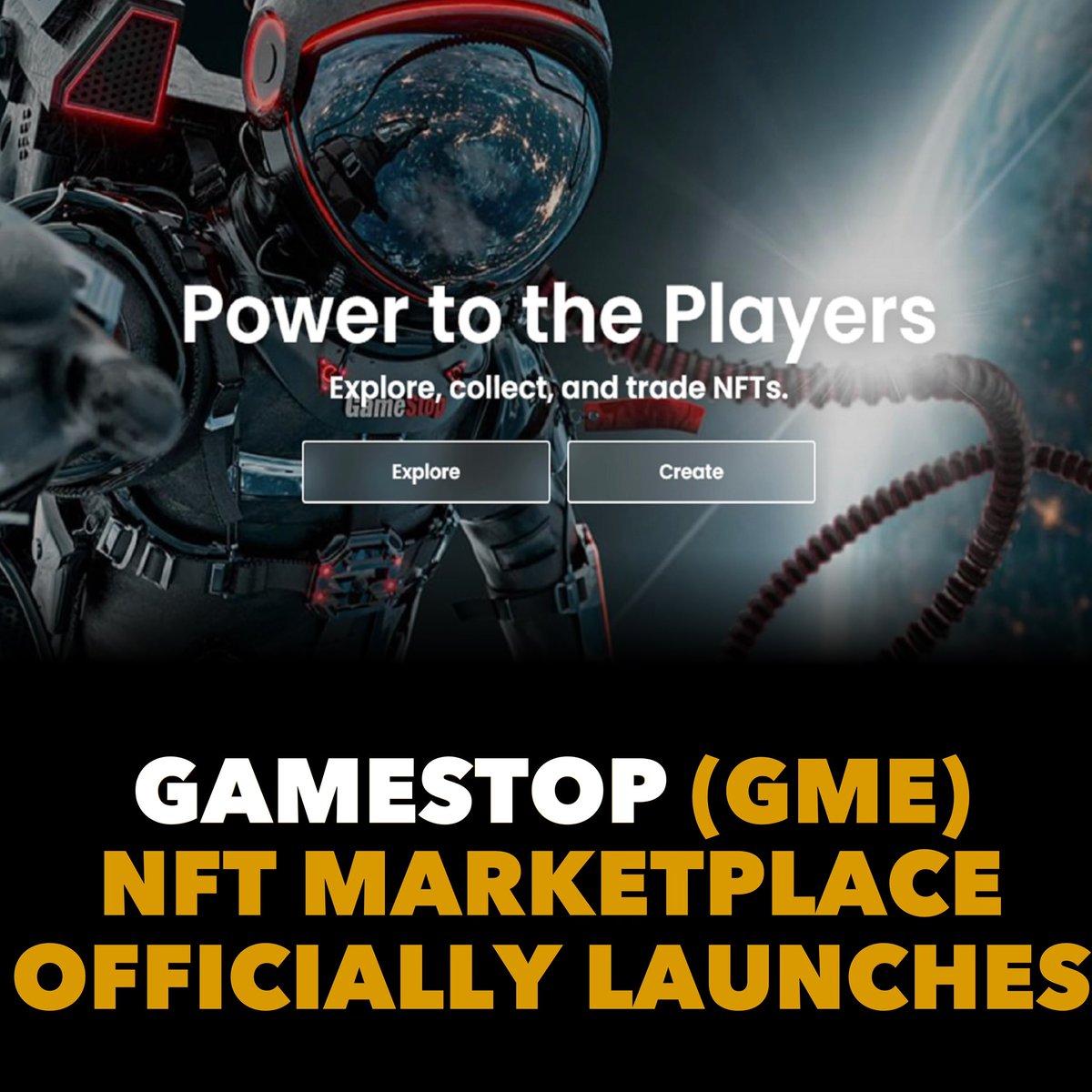 GAMESTOP (GME) #NFT Marketplace officially launches. The company just made the launch of their long-awaited entrance into the Web3 space official!