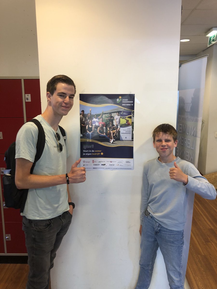 En weer twee aanmeldingen voor programma <a href="/ZomerOndernemer/">ZomerOndernemer</a>