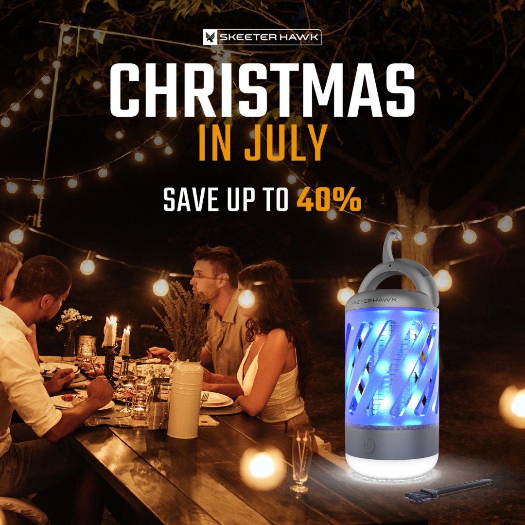 All is merry and bright with savings this summer on a great selection of SKEETER HAWK bug control products! #SkeeterHawk #ChristmasInJuly2022 #PestFree