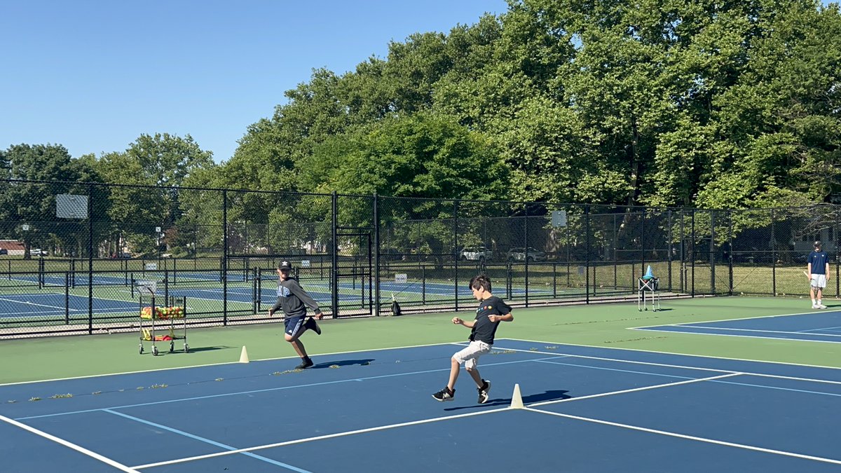 Starting week 3 of summer camp off right with serves and relay races!! #njtlt #ustams #ustaf  #tennis #summercamp