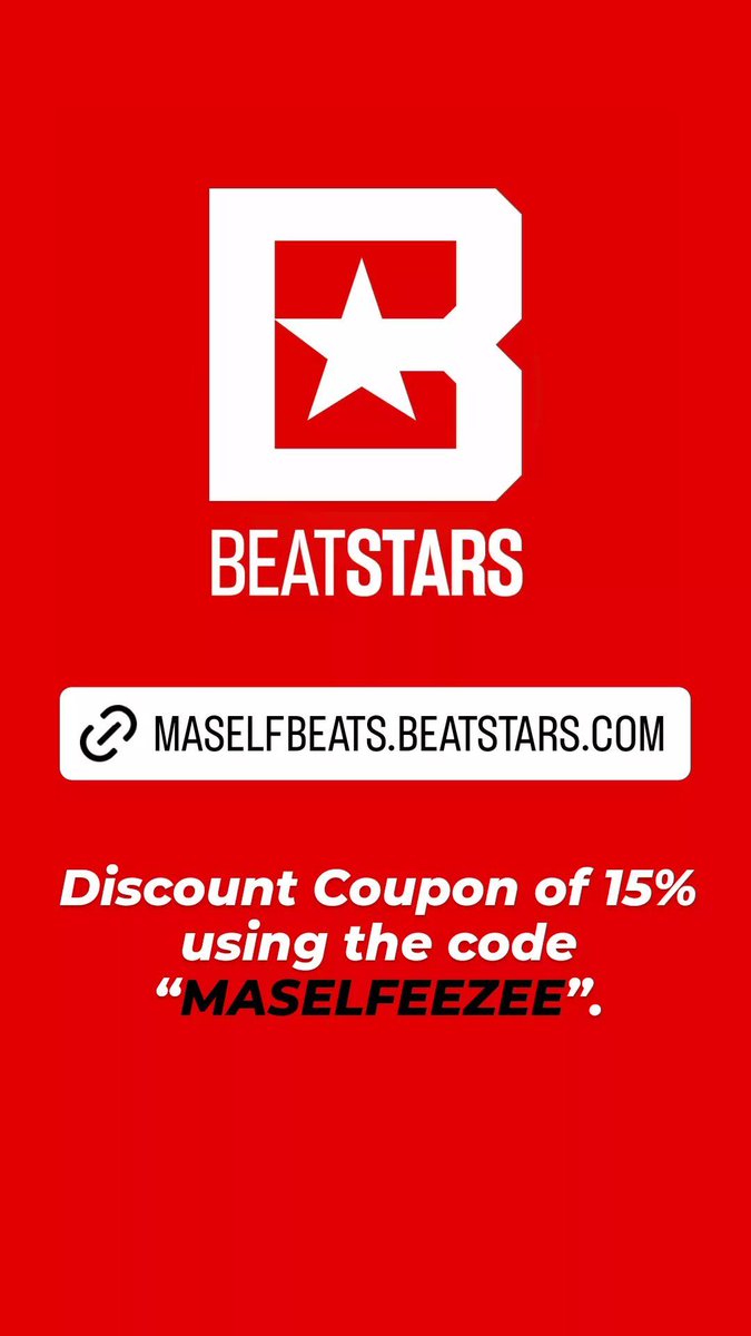 Maselfeezee's tweet photo. I have a few discounts right now like: Buy 1, get 1 free or Buy 2, get 3 free, Buy 3, get 4 free, Buy 4, get 6 free and on top of that a Discount Coupon of 15% using the code “MASELFEEZEE”. 

#Beatstars #Beats #Followmeformore https://t.co/Wab9Bl22eP