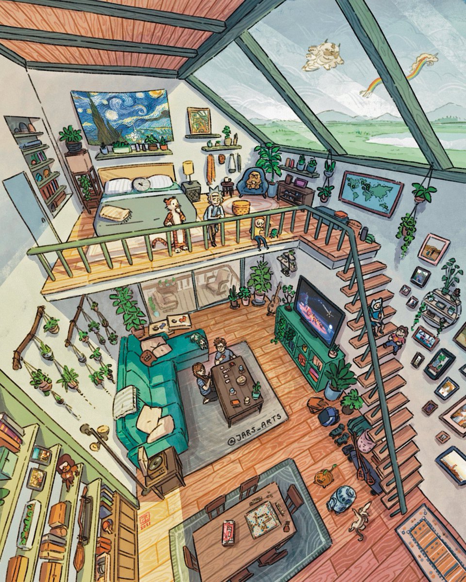 Hey #PortfolioDay, I’m JR and I draw cozy rooms for clients who want to celebrate their memories :) If you’re curious, you can check out my website at jarsarts.com to join my waitlist. Cheers!