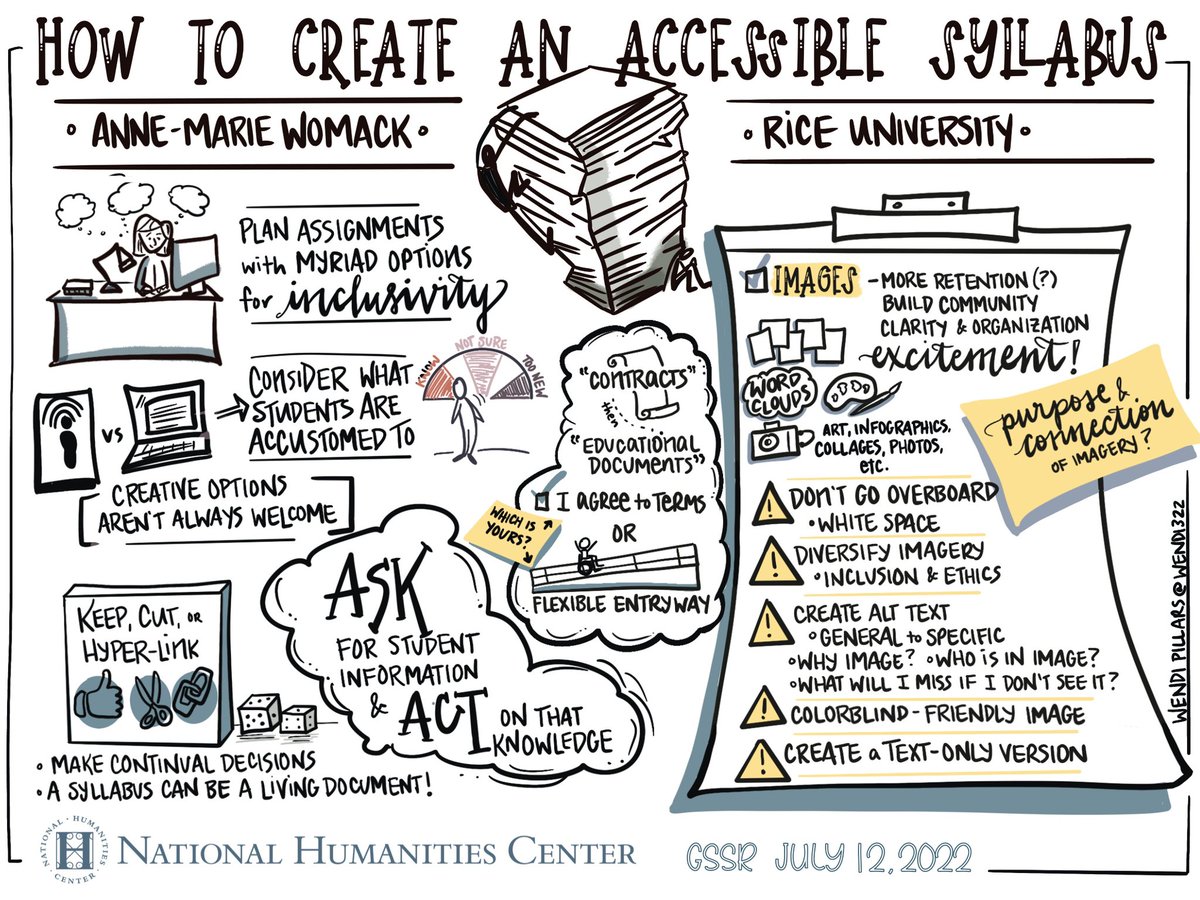 wendi322's tweet photo. What @Amwomackdr discuses is about all things #accessibility. We are all dis-abled at some point in our lives &amp; all have daily accommodations. We are all different—let’s rethink our practice. #universaldesign @NatlHumanities #lovethiswork https://t.co/Gi447EeZE0