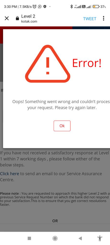 raksgupta's tweet photo. Don't understand why @KotakBankLtd have blocked customer dispute redressal escalation so that one can't  escalated to @RBI, chasing them since April, DM is full of message and fake promises... Annoying  service. https://t.co/6kLNn2zsAu