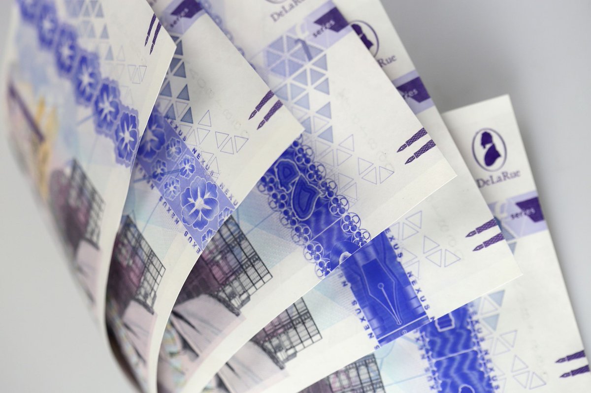DeLaRuePlc's tweet photo. The holographic stripe in the window of a polymer banknote represents the ultimate in polymer banknote security. For central banks choosing to stay on paper the large micro-optics area and embedded security of NEXUS™ is the equivalent. #LargeArea #HighImpact https://t.co/P0dzRzXH3T