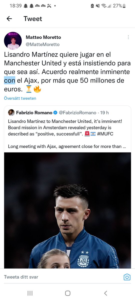 ilperik's tweet photo. @temzzyutd @JohnLew29113558 @NelZxz @tycoon6803 @Freddypog @AFCBSS @FabrizioRomano Just check his source, his source had written  it with other words than his own source. But it doesn't matter, no one here really knows anyway😂 https://t.co/f1wcavvTPO