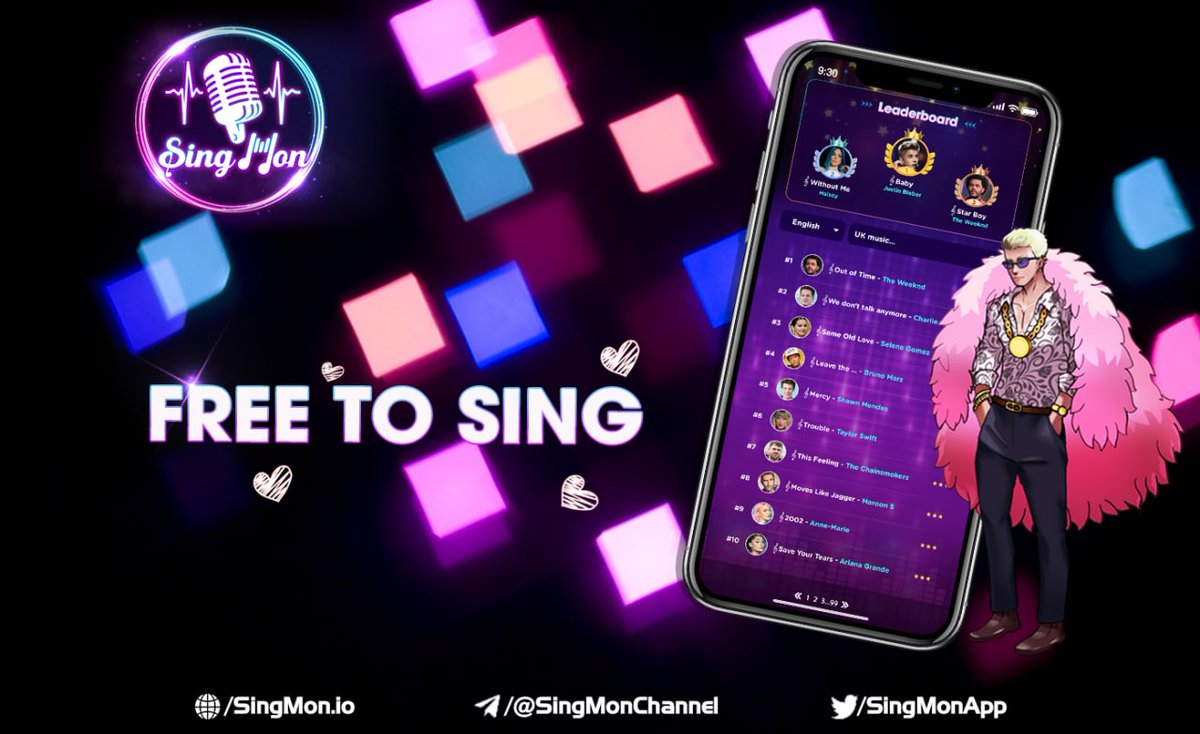 SingMonApp's tweet image. 👉 Just download the app and register an account, you can sing karaoke every day with SingMon without having to own NFT 🥳

Then the decision to invest is up to you 👏

However, free singing will not earn tokens! 👀

#SingMon #Singtoearn #BSC #NFT #App