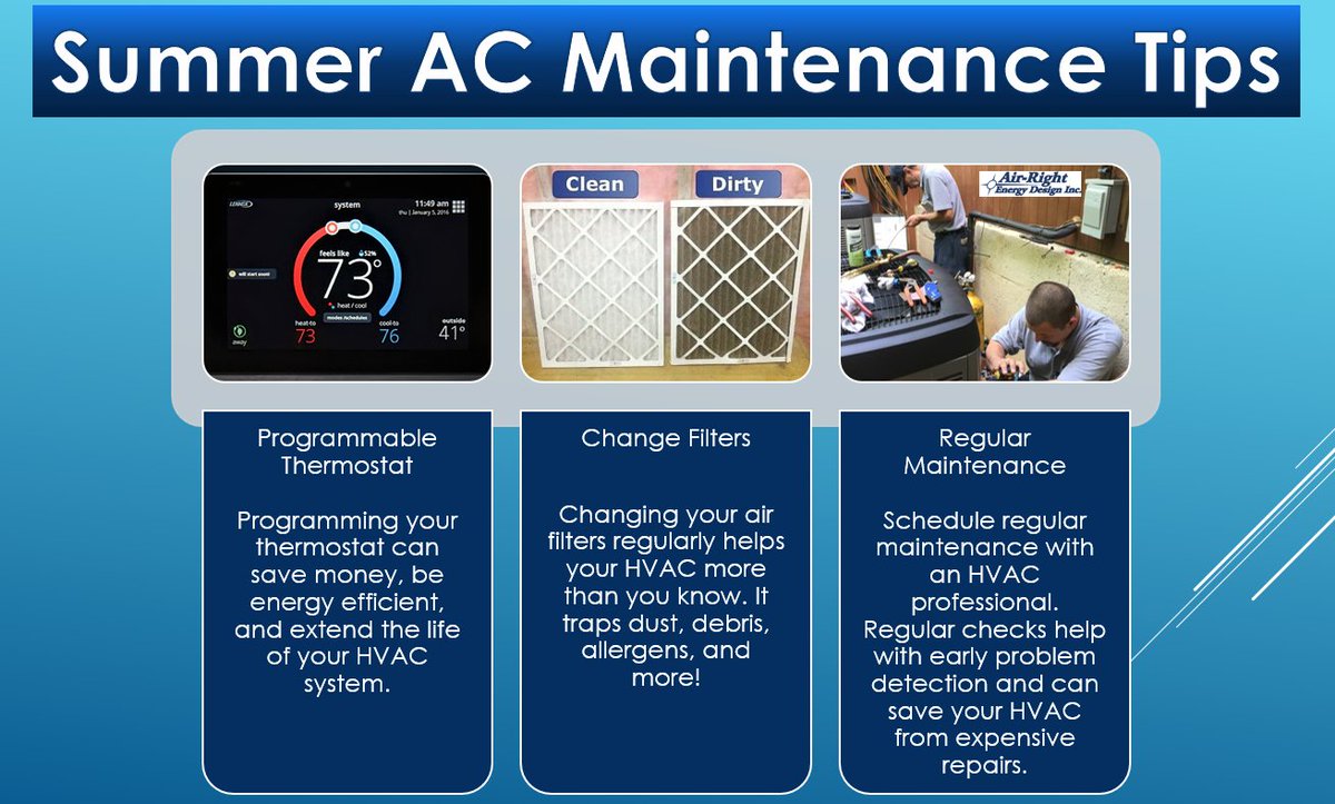 Check out these helpful #summertime HVAC tips! 👨‍🔧