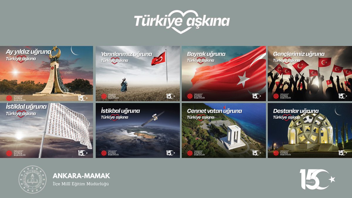 "15 Temmuz Demokrasi ve Millî Birlik Günü"nde  #TürkiyeAşkına birlikteyiz, hep beraberiz...🇹🇷
#15Temmuz 
<a href="/tcmeb/">Millî Eğitim Bakanlığı</a> 
<a href="/Harunfatsa/">Harun Fatsa</a>
@mustafaozel66