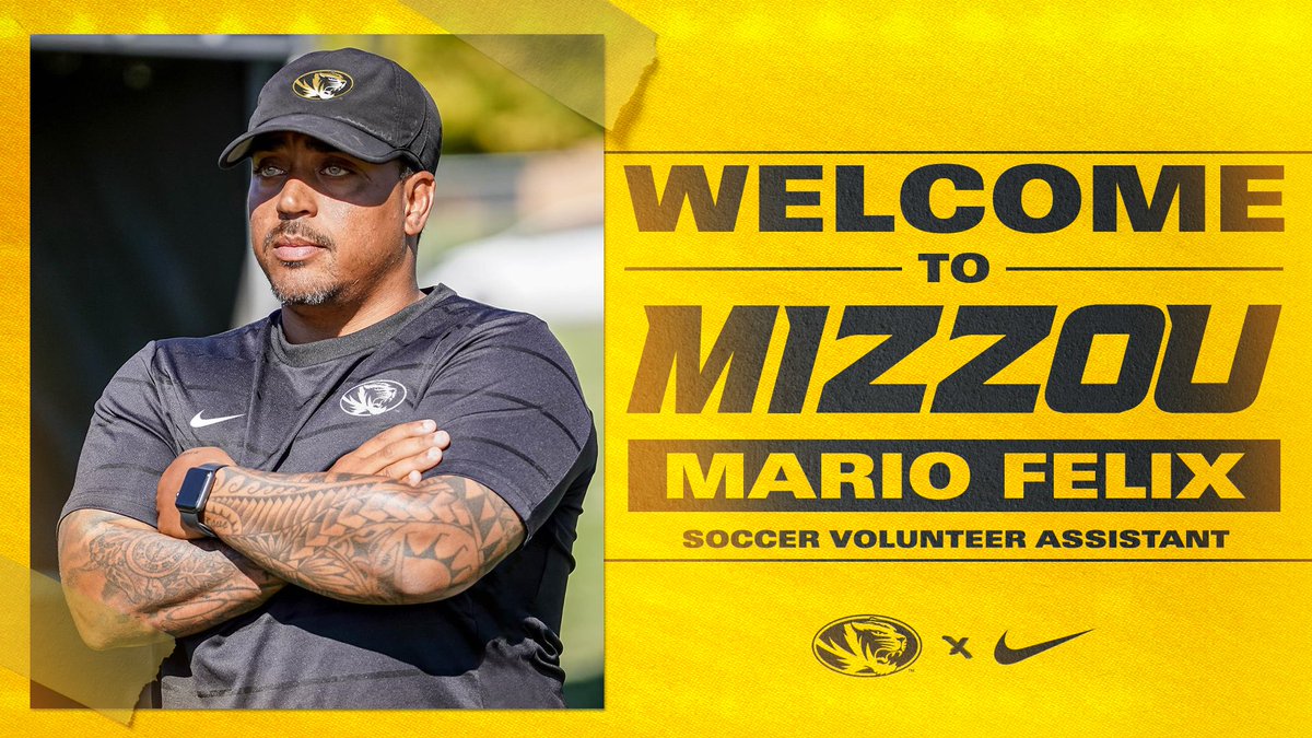 Welcome to Mizzou, Mario Felix: Soccer Volunteer Assistant.
Pictured: Mario Felix in Mizzou shirt and hat.