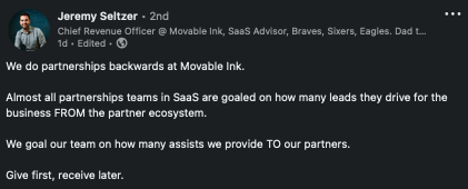 Here's an idea! 
<a href="/movableink/">Movable Ink</a> is doing partnerships backwards 🔥