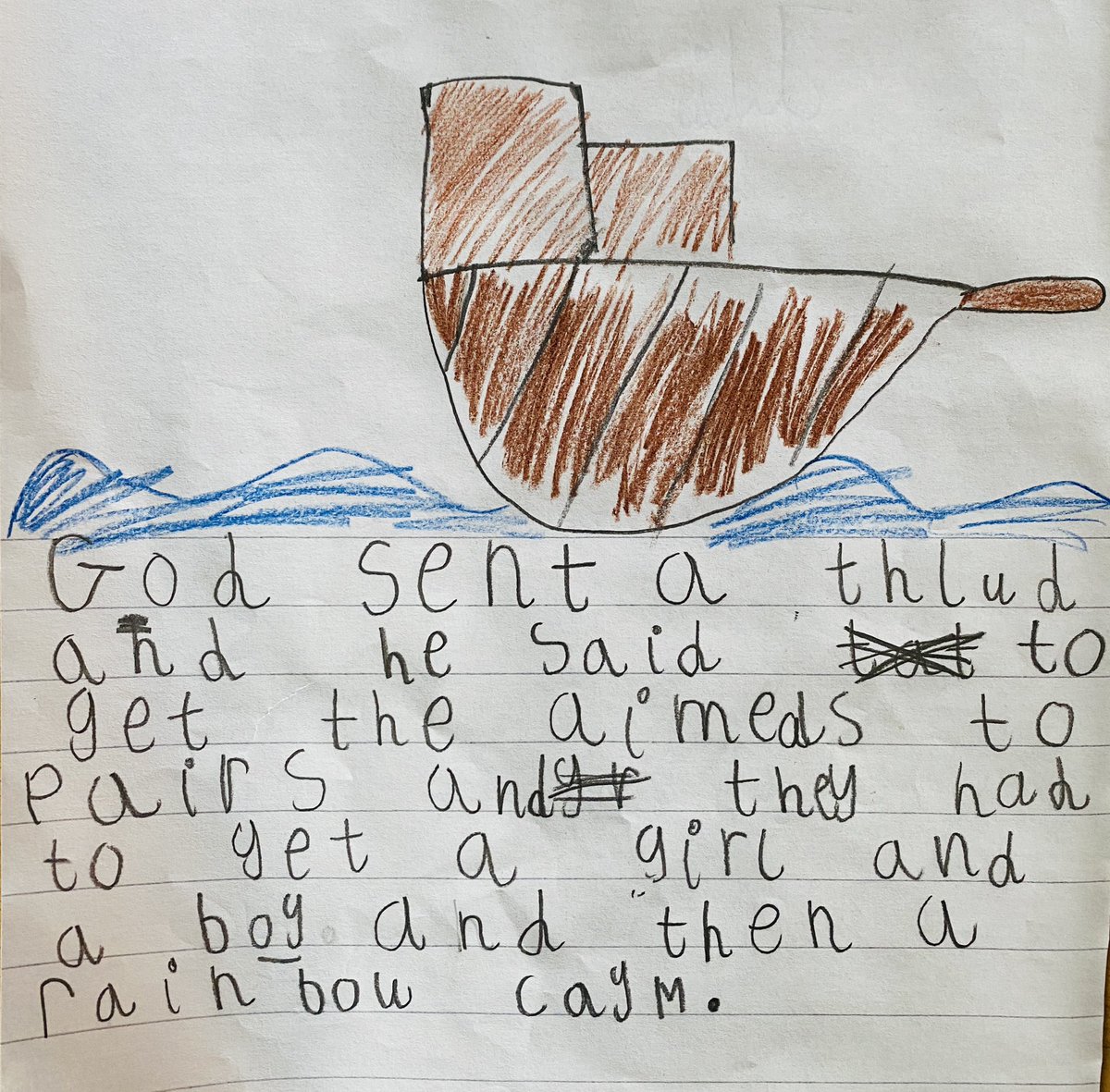 sjvblackpool's tweet photo. Reception have been retelling and writing some well-known stories from the Bible in their own words 🦓🦓🦒🦒🐘🐘 🌊🐳 #SJVRD #SJVRAH #RE #Writing https://t.co/xnTa5UQdb9