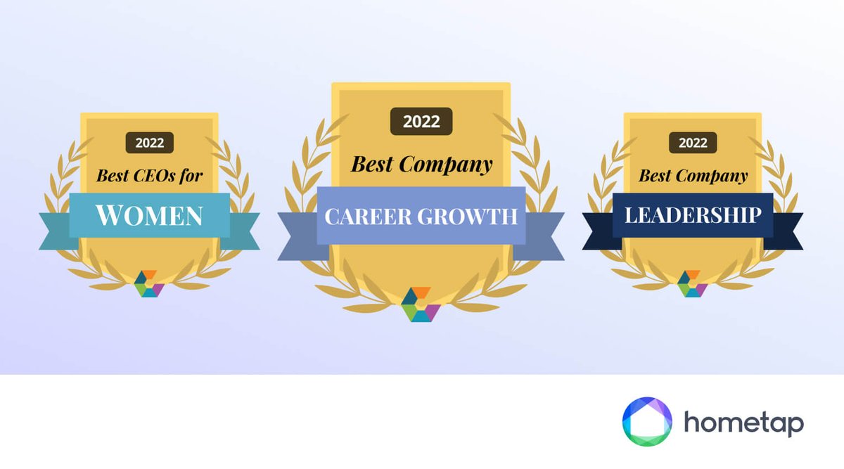 hometap's tweet photo. 🏆🏆🏆 We've got a lot to celebrate this week, bringing home three awards based on the anonymous feedback of our Hometap team 💙 https://t.co/PgjYAtv9eR https://t.co/o0gjxBGtCx