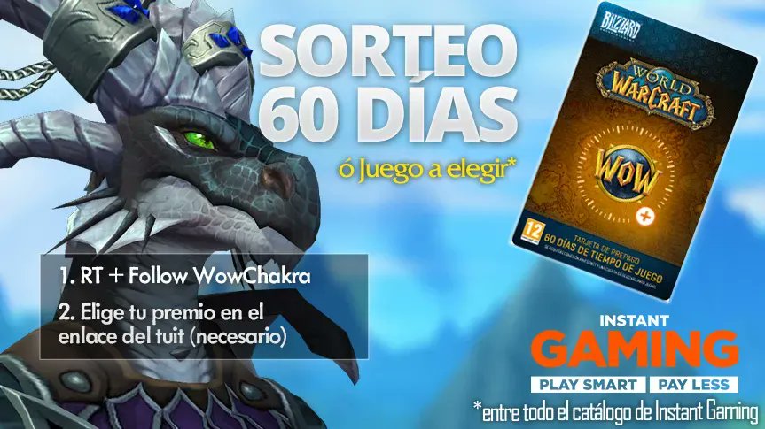 WowChakra's tweet image. 🏖 ¡SORTEO de JULIO de 60 días de TIEMPO DE JUEGO o juego a elegir! 🏖 

Participa:
✅ RT+Follow 
✅ Elige tu premio aquí instant-gaming.com/es/giveaway/PY… (necesario para participar)

▶ Termina 31 de Julio
▶ Patrocinado por @InstantGamingES