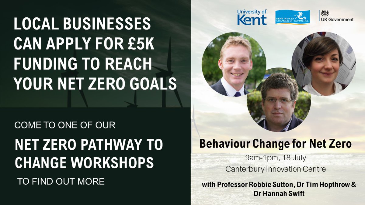 UniKentKEI's tweet image. Just two more #NetZeroPathwaytoChange workshops to go. Don&apos;t miss out on your chance to learn from academic experts and access funding to work with them to achieve your business&apos; net zero goals.

Sign up for our next session on 18 July here:

ow.ly/cRkA50JVOLp