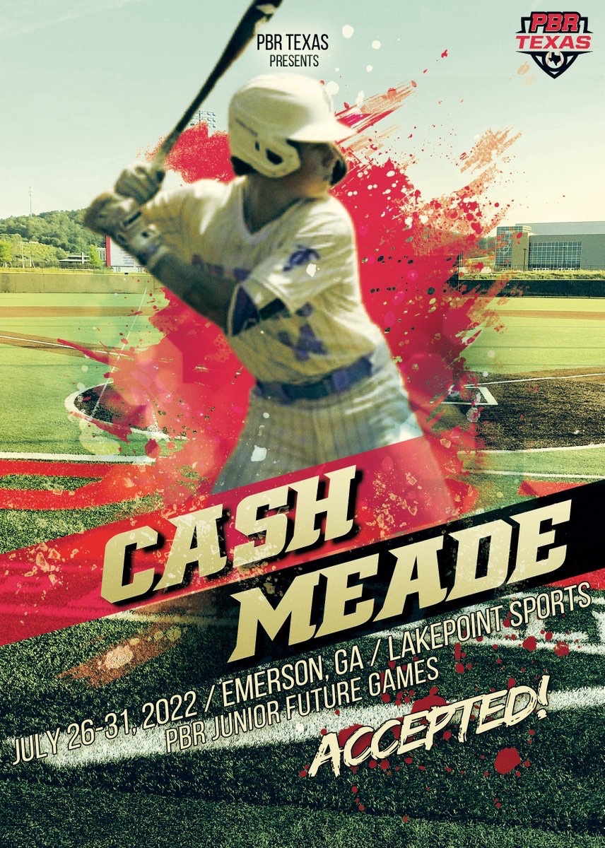 Prep Baseball Texas (@prepbaseball_tx) on Twitter photo 🚨𝟐𝟎𝟐𝟐 𝐉𝐅𝐆 𝐈𝐍𝐕𝐈𝐓𝐄 𝐀𝐂𝐂𝐄𝐏𝐓𝐄𝐃🚨
2026 1B/OF Cash Meade (<a href="/cash_meade/">Cash Meade</a>) (Rockwall, TX; <a href="/HeathHawksBB/">Heath Hawks Baseball</a>)
@phil_haigPBR | @PBRGowins | <a href="/Tyler_King19/">Tyler King</a> | #PBRJFG22 🚨𝟐𝟎𝟐𝟐 𝐉𝐅𝐆 𝐈𝐍𝐕𝐈𝐓𝐄 𝐀𝐂𝐂𝐄𝐏𝐓𝐄𝐃🚨
2026 1B/OF Cash Meade (<a href="/cash_meade/">Cash Meade</a>) (Rockwall, TX; <a href="/HeathHawksBB/">Heath Hawks Baseball</a>)
@phil_haigPBR | @PBRGowins | <a href="/Tyler_King19/">Tyler King</a> | #PBRJFG22