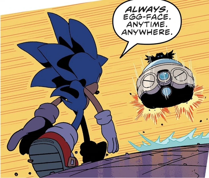 semifreqsonic's tweet photo. IDW's Sonic the Hedgehog #32 features a reference to JoJo's Bizarre Adventure: Stardust Crusaders. https://t.co/tnckYIBfSx
