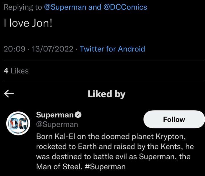 redeemedrobin's tweet photo. .@Superman If you *actually* love Jon Kent, you wouldn't have ruined him since 2018 &amp; continue w/broken &amp; differently written character. Him being bi is one of very few good things, but terribly handled. Would've been better if Jon was still young teen exploring his sexuality... https://t.co/UFi3rzpw8a