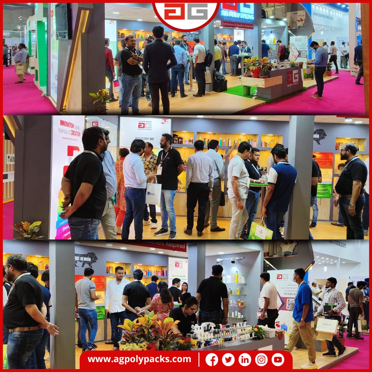 ag_packs's tweet image. Excitement and exuberance filled the air at the auspicious inauguration of the #AGPolyPacks exhibition at #CosmohomeTech #Expo on  July 14, 2022 @ Pragati Maidan, Delhi. Meet us at Stall No. 61 in Hall No. H4 #CosmoHomeTechExpo2022 #CHTExpo2022 #TradeShowPragatiMaidan #DelhiExpo