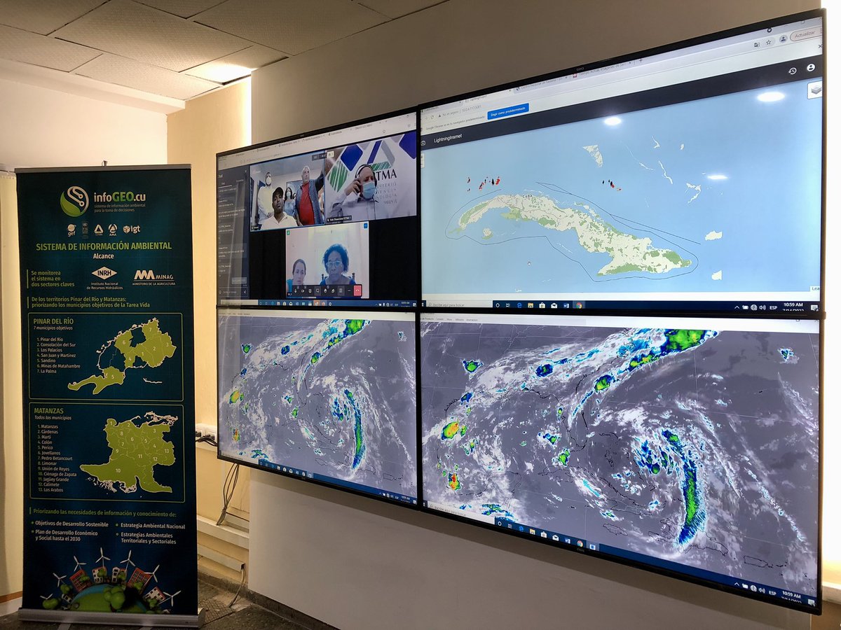 infoGEOcuba's tweet photo. Queda inaugurada la #SalaSituacional ubicada en el @InsmetC 🖥🖥🖥🖥
Otro paso hacia la transformación digital de los procesos de gestión ambiental 🌎

@citmacuba @PNUDCuba @AMA_CUBA @igtcuba @TareaVida @CITMATELOficial @XETID2 https://t.co/1geXdzKXd7