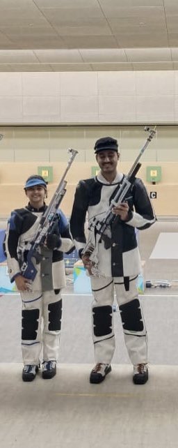 Congratulations to our very own Bengal's <a href="/GhoshMehuli/">Mehuli Ghosh</a> for coming 🥇in Mixed Air Rifle team competition and 🥈in Women's Air Rifle team competition at #Changwon @ISSF_Shooting #WorldCup.