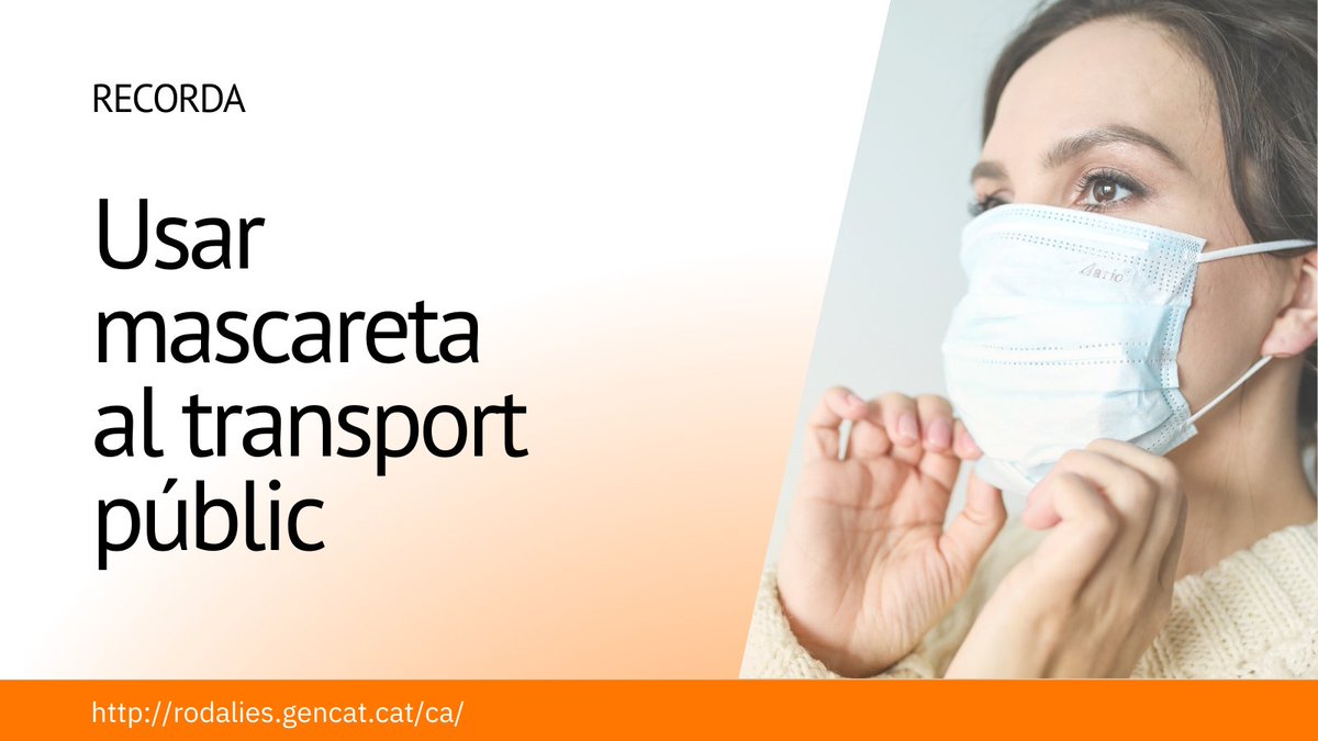 rodalies's tweet photo. 📢 #RECORDA ‼

🚆😷 L'ús correcte de la mascareta continua sent obligatori a l'interior dels trens

🚉✅ A estacions i andanes pots no dur-la, però recomanem utilitzar-la per responsabilitat

📌 https://t.co/oD7CswZMDt https://t.co/Qz3HD6kcRi