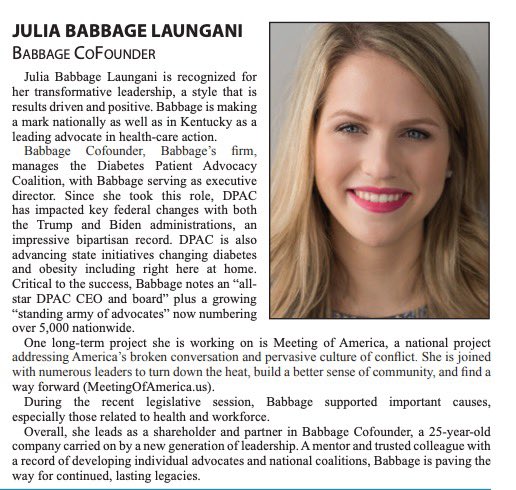Congratulations to our very own <a href="/jl_babbage/">Julie</a> for her recognition on the terrific list of 2022 Notable Women in Kentucky Government &amp; Politics by <a href="/KentuckyGazette/">The Kentucky Gazette</a>! 

We are proud of your hard work and dedication to the causes you support.