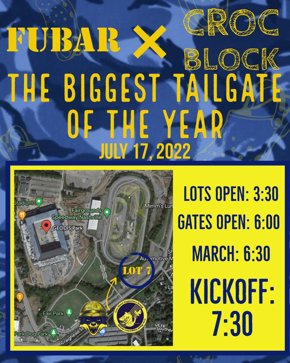 FUBAR_SG's tweet photo. Need tailgate plans for Sunday? Look no further!
FUBAR AND @TheCrocBlock ARE HOSTING THE BIGGEST TAILGATE OF THE YEAR!!!
Beer pong, karaoke, giant connect 4, alcohol(drinks for the kids too), food and much more!
See y’all in lot 7!
#everyoneN #BEATLAFC https://t.co/k9RTEjStgV