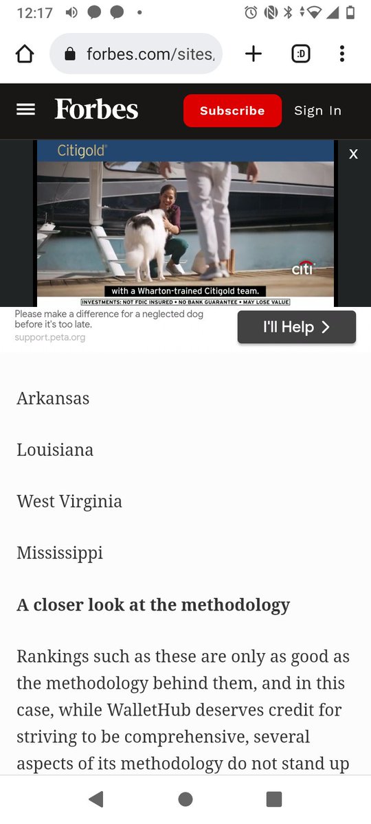 Mariafourdogs4's tweet photo. @SenTomCotton That's pretty humorous.  Forbes, that bastion of liberalness - NOT - ranks red states as the WORST in this country.  It shows too.
But everyone knows this already.  
Below are the ten worst. https://t.co/LXJCZkZBbI