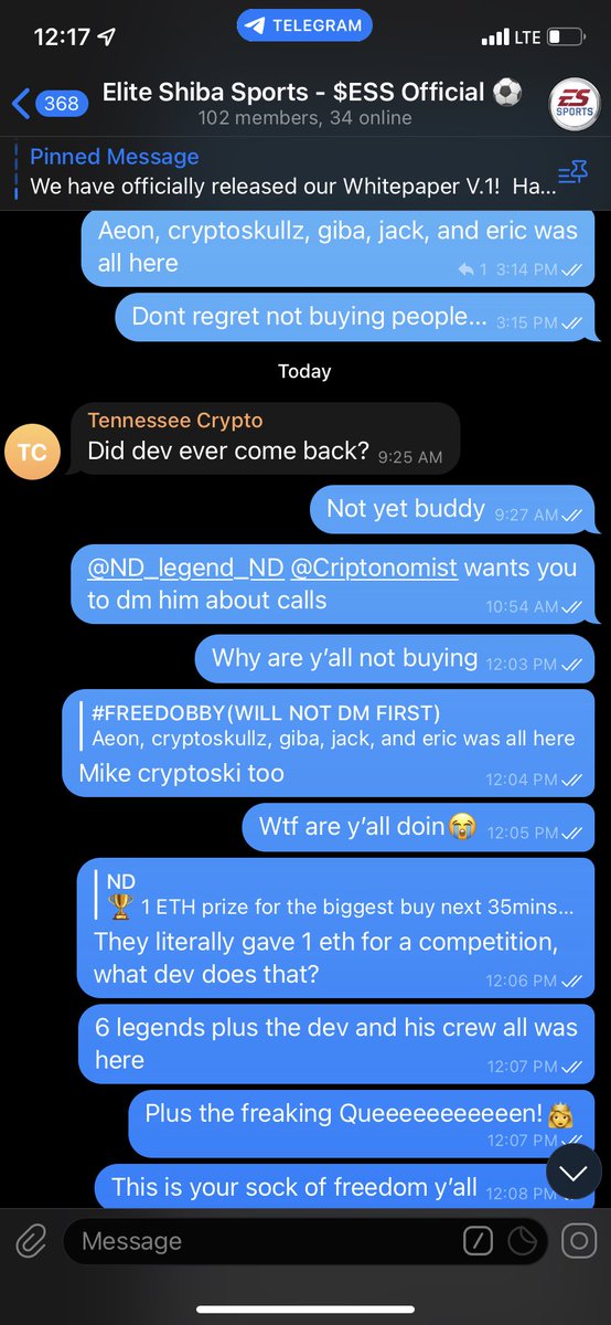 LoveIsWar_9's tweet photo. $ESS update #1 People have lost hope in the community and sold at loses. We have many crypto legends in the telegram https://t.co/nV5rK8gE0q . But Dobby hasn’t. Who will stand strong with dobby? Here’s the website: https://t.co/5TVgGbdWP3 https://t.co/yFU04zrJ7b