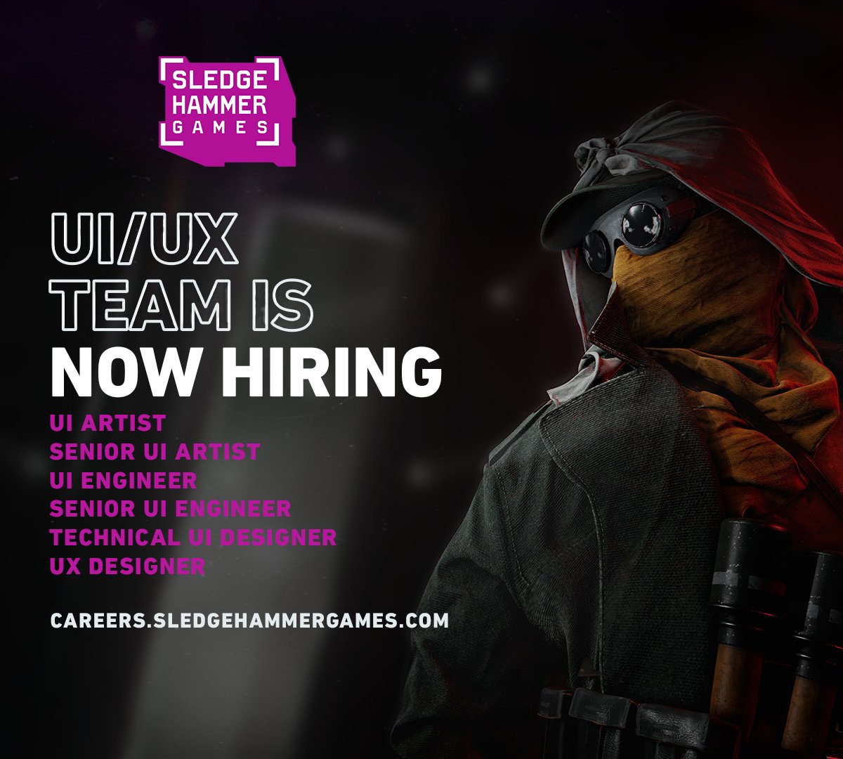 Life At Sledgehammer Games on Twitter "Our UI/UX Team is hiring at