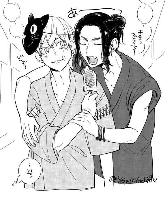 夏祭りっぽいらくがきをしました(ばじふゆ) 