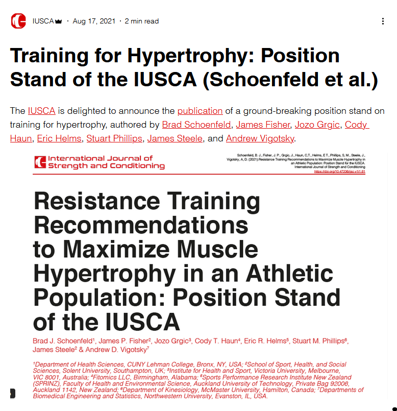 Our position stand provides the most up-to-date recommendations for optimizing muscle development in an athletic population 💪

journal.iusca.org/index.php/Jour…