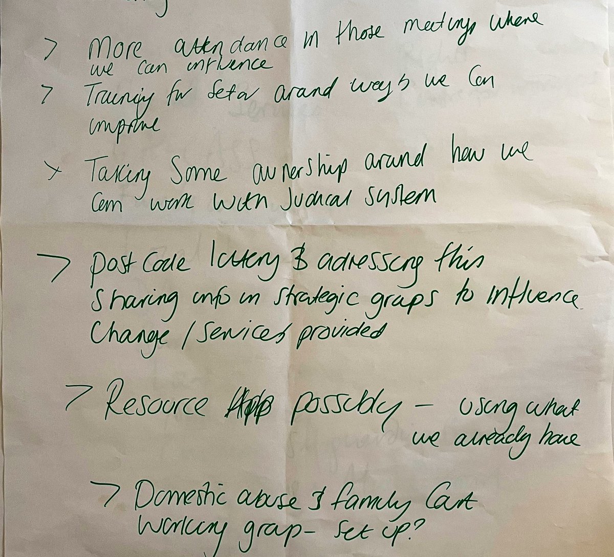 CarmelOfford's tweet photo. Love these actions from my workshop today @womensaid #WAConf2022 #FamilyCourt we talked about the role of the sector and how we can strategically influence change #twoyearstoomany inspiring to hear from experienced colleagues. Feeling galvanised! #EndAbuseTogether https://t.co/FtQvHyow7i