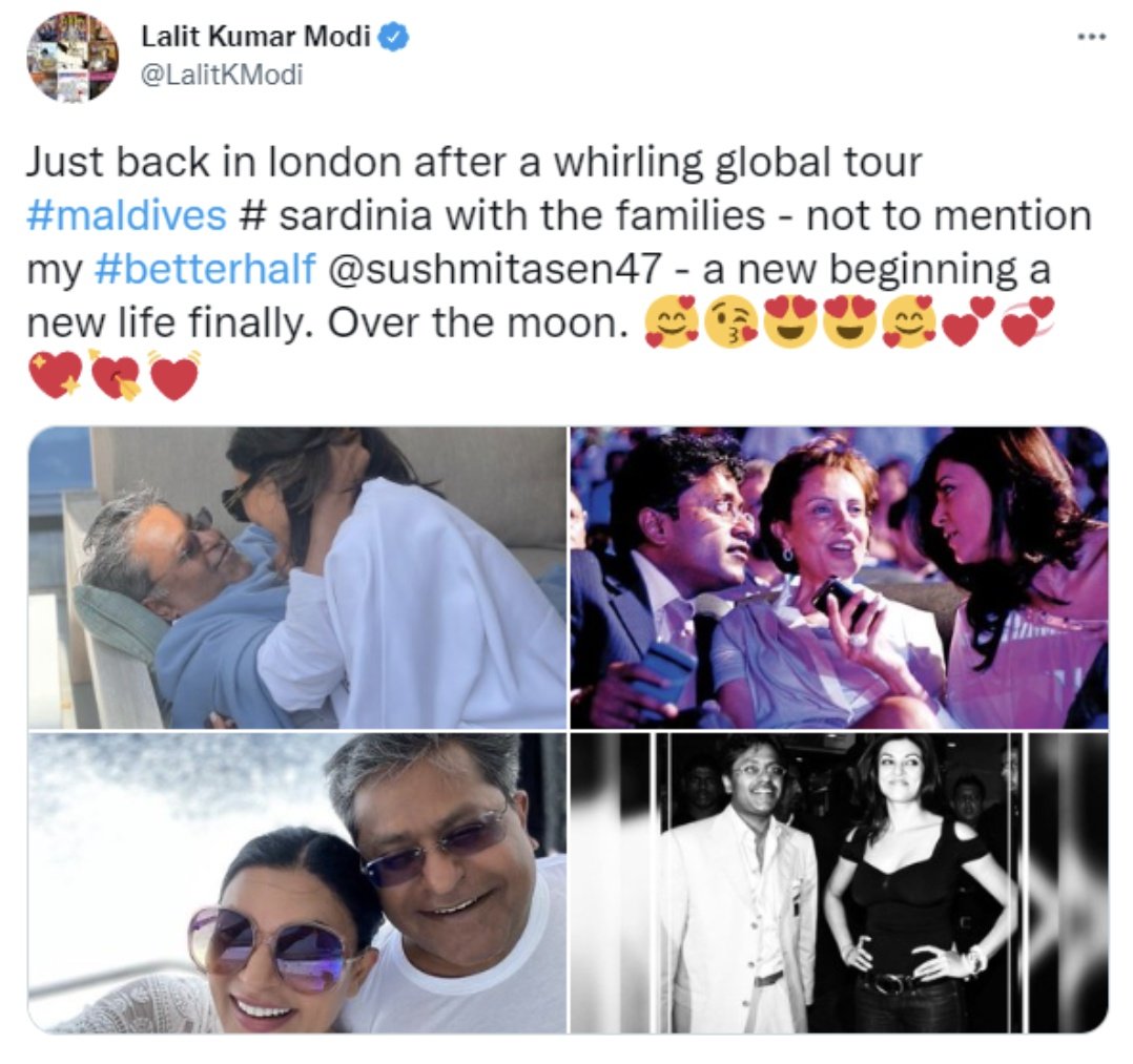 PotentPending's tweet photo. What negative stereotype are you sharing this news for ?

- rich old man gets the pretty women
- pretty women go for rich old man
- you can find love at any age

@LalitKModi @thesushmitasen https://t.co/Pdkj3HNvng
