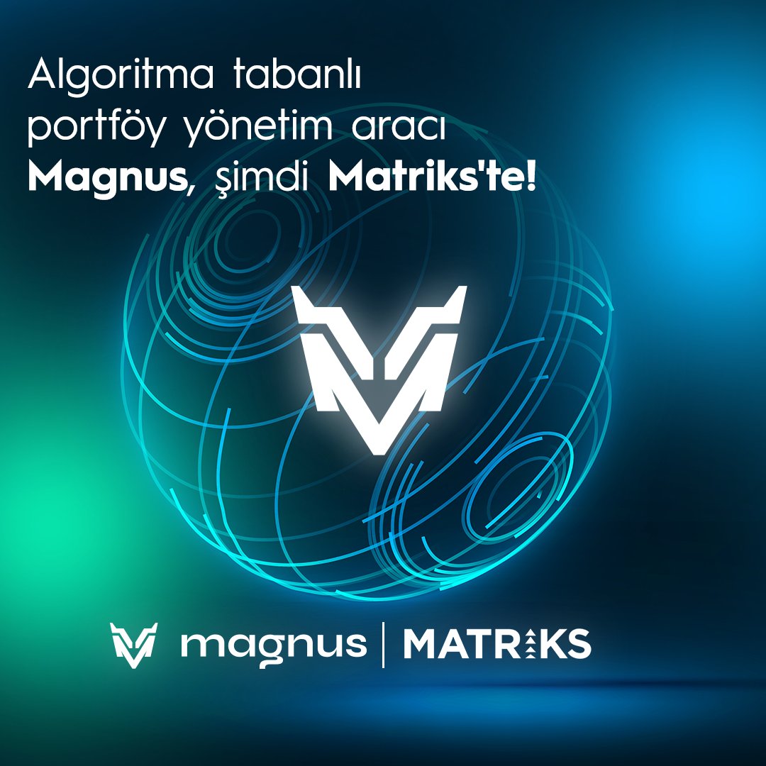 matrikstrader's tweet photo. Algoritma tabanlı portföy yönetim aracı Magnus, şimdi Matriks'te!
#MatriksVeriTerminali #MatriksIQ #MatriksMobilIQ #MatriksWebTrader https://t.co/oCsOm0K80H