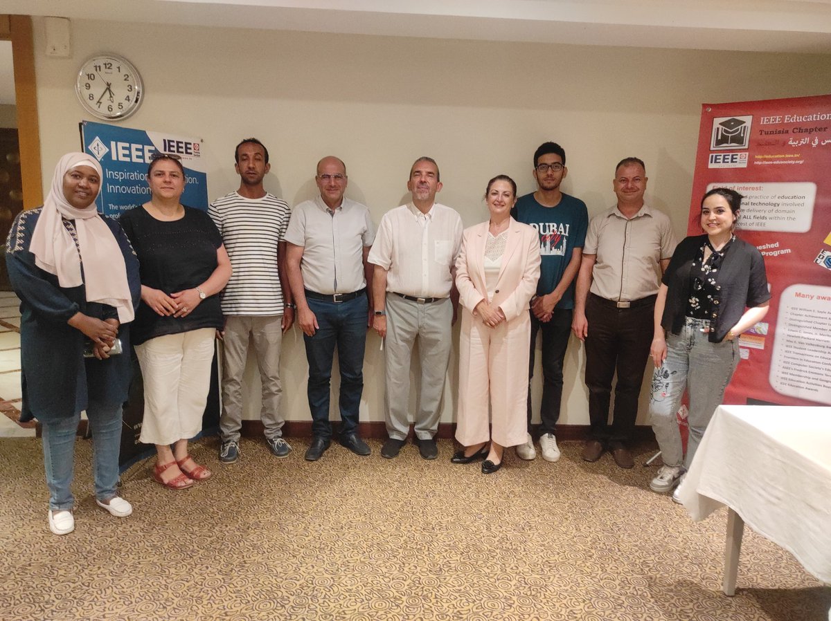anis_amouri's tweet photo. حضوري يوم 7/7/2022 محاضرة للخبير الدولي الأستاذ الدكتور "Pr. Manuel Castro" رئيس جمعية التعليم IEEE ومدير المنطقة الثامنة ل IEEE بعنوان "الكفاءات العملية في التعليم والتعليم للجميع"
the " Distinguished Lecture: Practical Competences and Education for All - IEEE Education Society https://t.co/iIxhYh9sjC