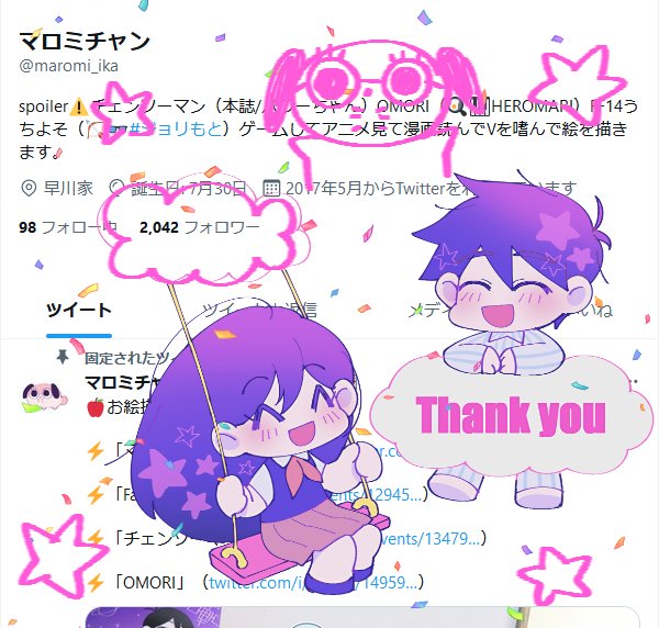 Thank you 2000 Followers!
ありがと～ありがと～🥳 